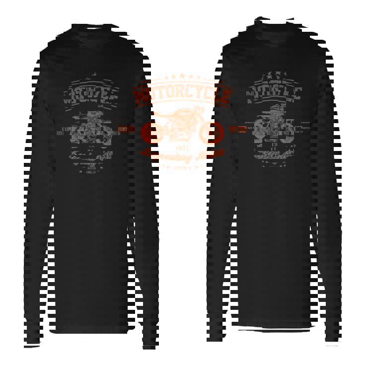 カフェレーサー カスタム バイク 伝説のライダー カリフォルニア ロサンゼルス スクランブラー モーターサイクル 長袖Tシャツ