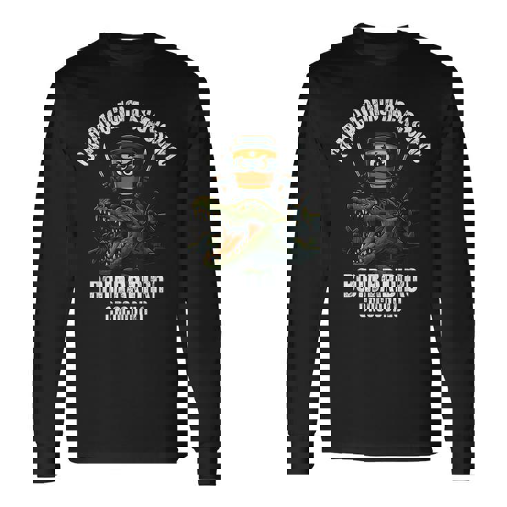 カプチーノ アサシーノ ボンバルディーロ クロコディロ イタリアン ブレイン 長袖Tシャツ