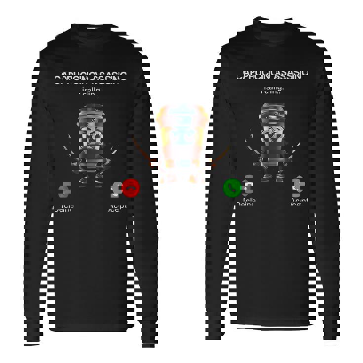 カプチーノ アサシーノ 呼び出し ブレイン イタリア ブレイン ミーム 長袖Tシャツ