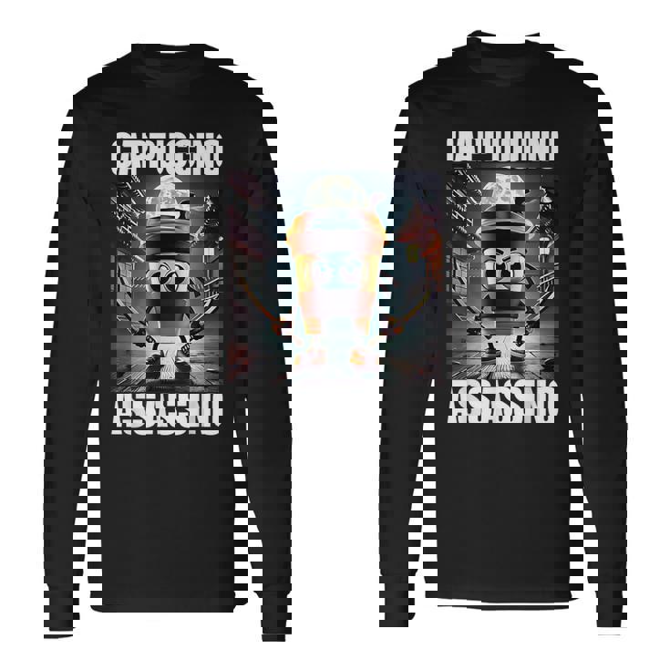 カプチーノ・アサシーノ イタリアンブレインロットミーム 長袖Tシャツ