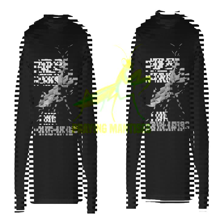 カマキリ 囲い 卵 虫 恋人 カマキリ 飼い主 長袖Tシャツ