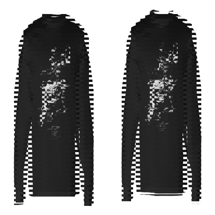 カラヴァッジョ・バロックの画家-キリストの埋葬 長袖Tシャツ