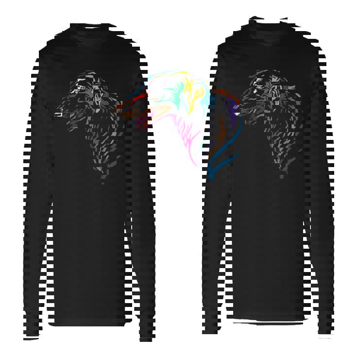 カラー ボルゾイ I ボルゾイ Barzaia Dogs ロシアン・グレイハウンド 長袖Tシャツ
