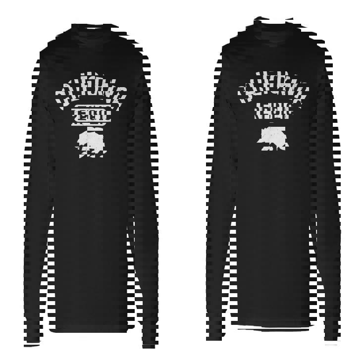 カリフォルニアリパブリックベアサーフビーチビンテージ国立公園 長袖Tシャツ