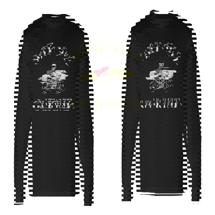 カリフォルニア州サンタクルーズトラベリングサーファー 長袖Tシャツ