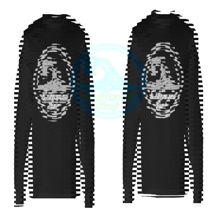 カリフォルニア州バハ、ビッグウェーブサーフクラブ、サーフィングラフィック。 長袖Tシャツ