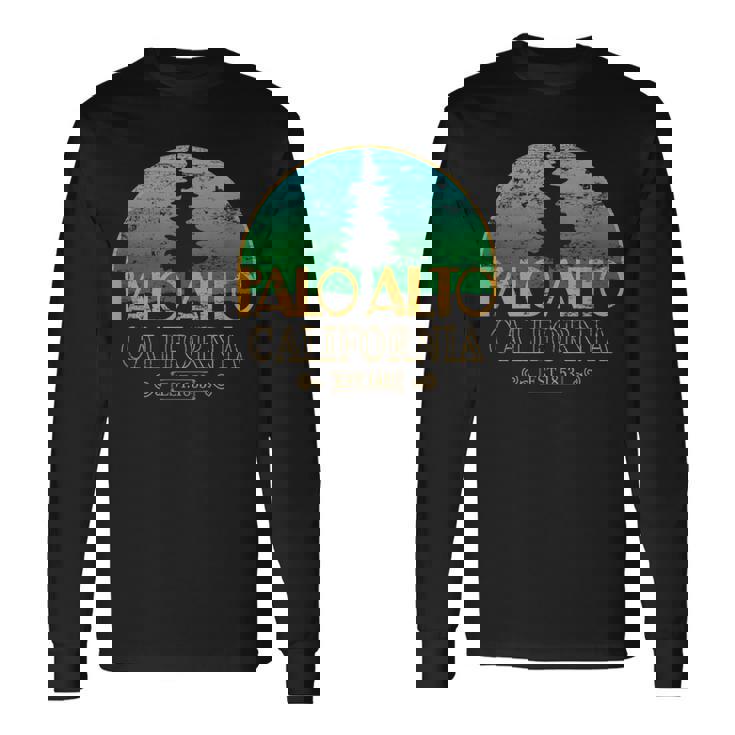 カリフォルニア州パロアルト-エルパロアルトツリー 長袖Tシャツ