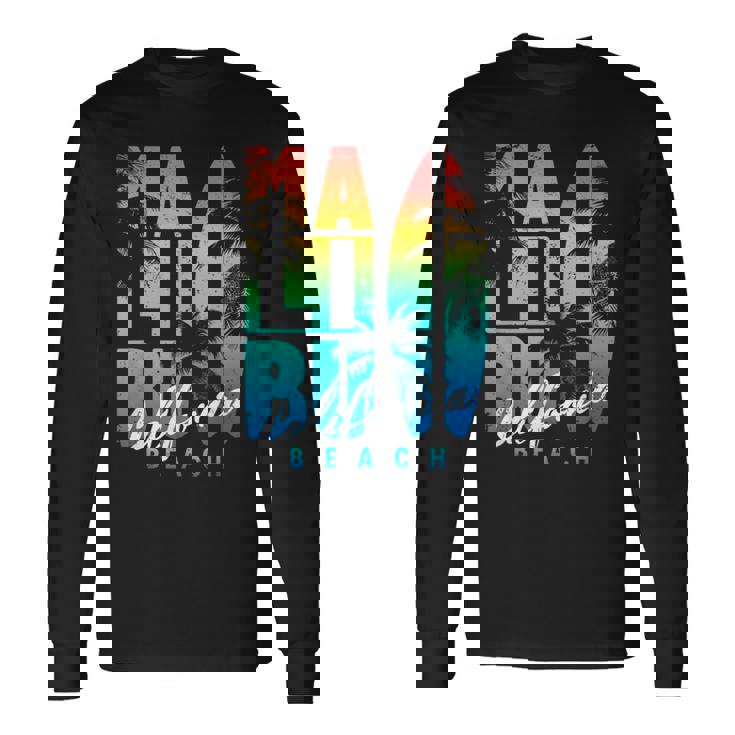 カリフォルニア州マリブビーチ 長袖Tシャツ
