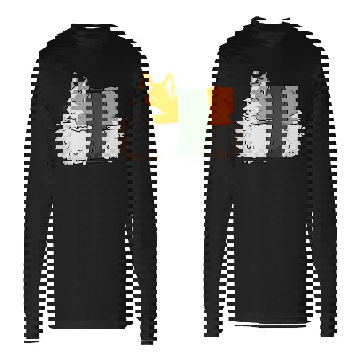 カワイイ かわいい 寿司 コーギー コーギー好き 長袖Tシャツ