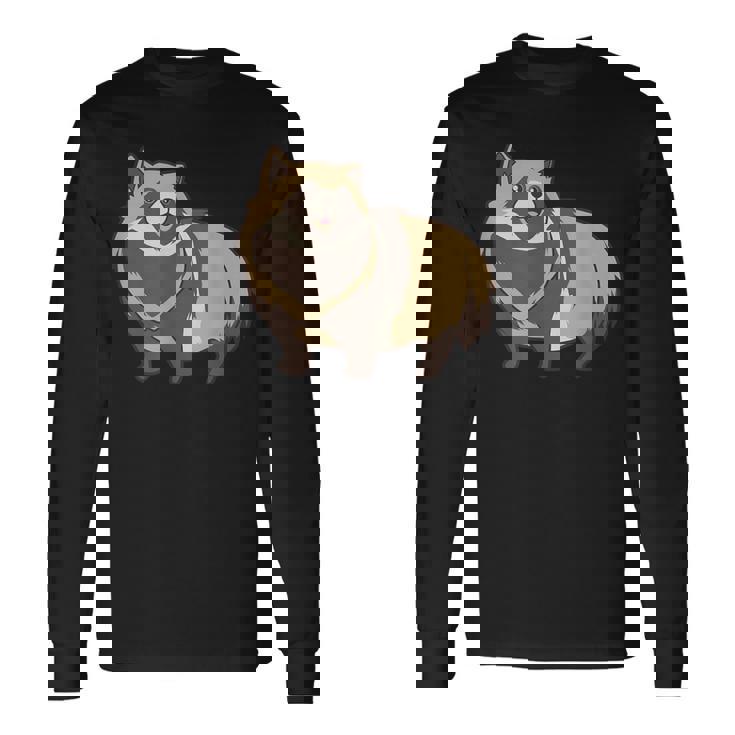 カワイイタヌキ 長袖Tシャツ