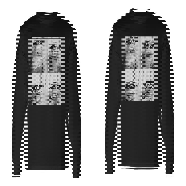 カワウソ サングラス 長袖Tシャツ