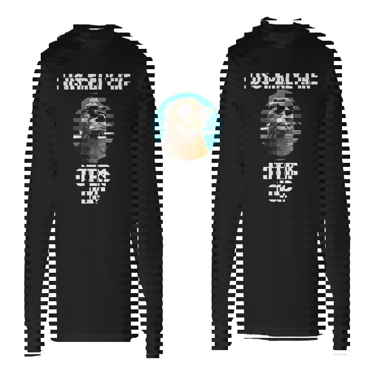 カワウソ 動物 カワウソ 長袖Tシャツ ギフトのアイデア