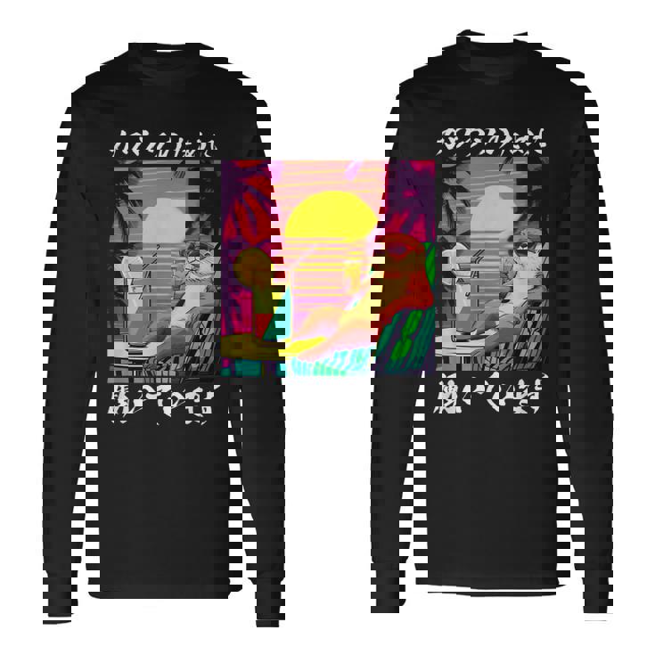 カワウソ 面白いtシャツ 面白い メンズ キッズ グッズ おもしろ 服 ネタ 動物 イラスト かわいい 長袖Tシャツ