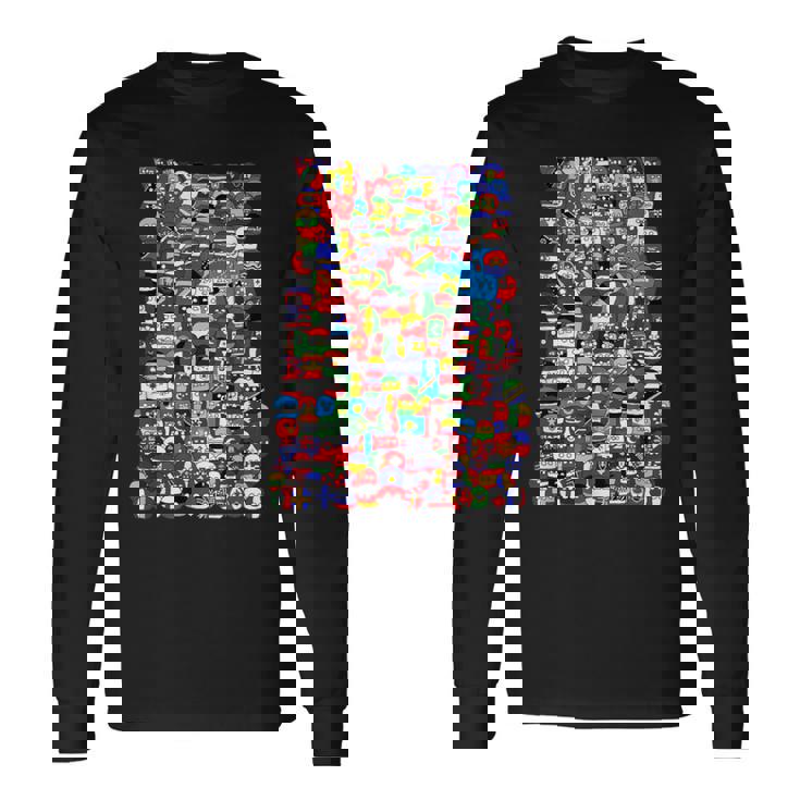 カントリーボール 世界の旗 長袖Tシャツ