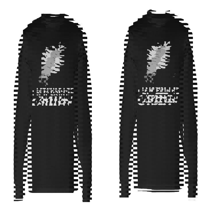 カンブリア紀の面白いアノマロカリス・パレオに心を残した 長袖Tシャツ