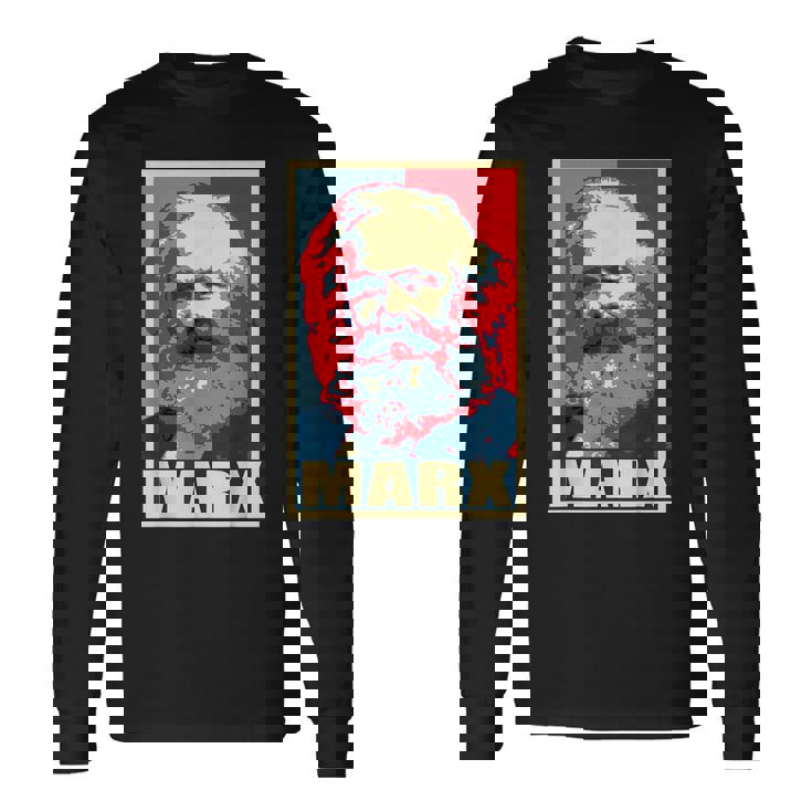 カール・マルクス プロパガンダ ポスター ポップアート 長袖Tシャツ