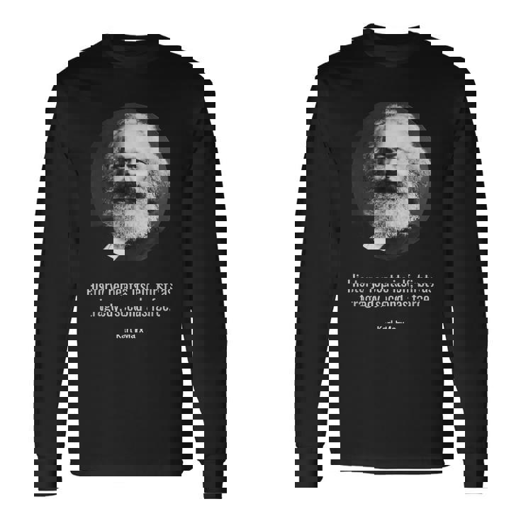 カール・マルクス 名言 哲学者の哲学 賢いマルクス主義ストイック 長袖Tシャツ