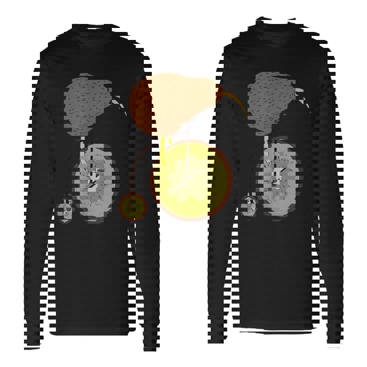 キウイフルーツバイクのキウイ鳥 長袖Tシャツ