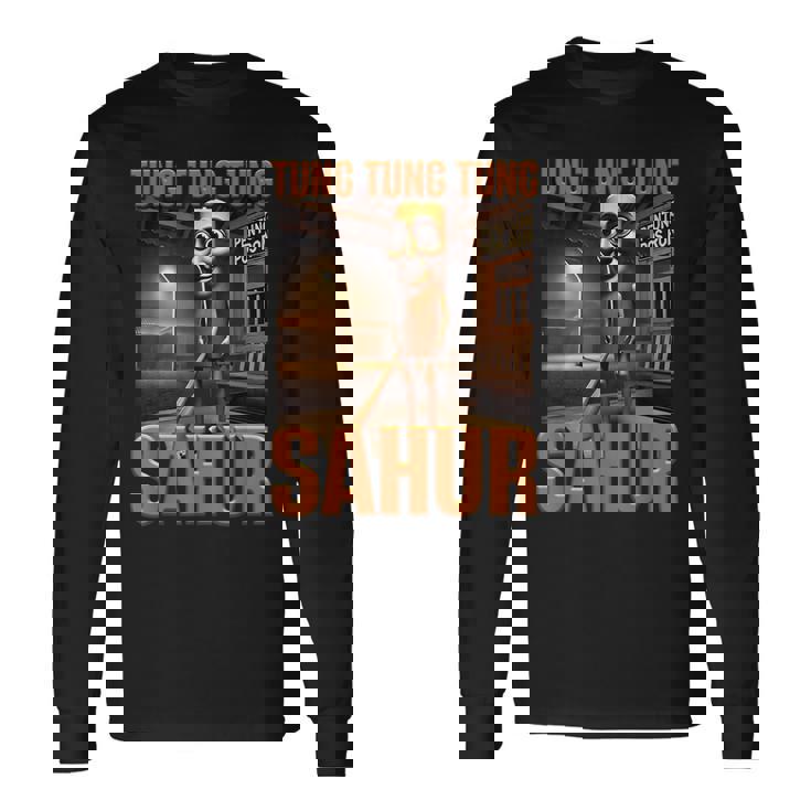 キッズ トレンド ミーム ブレイン イタリアン トゥング トゥン サフール 長袖Tシャツ