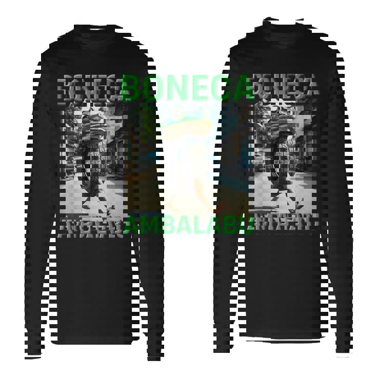 キッズ トレンド ミーム ブレイン イタリアン ボネカ アンバラブ フロッグ 長袖Tシャツ