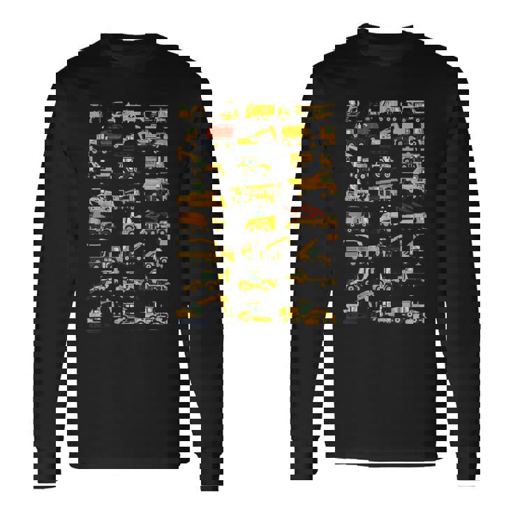 キッズ 建設車両 男の子 コンクリートミキサー クレーン 長袖Tシャツ