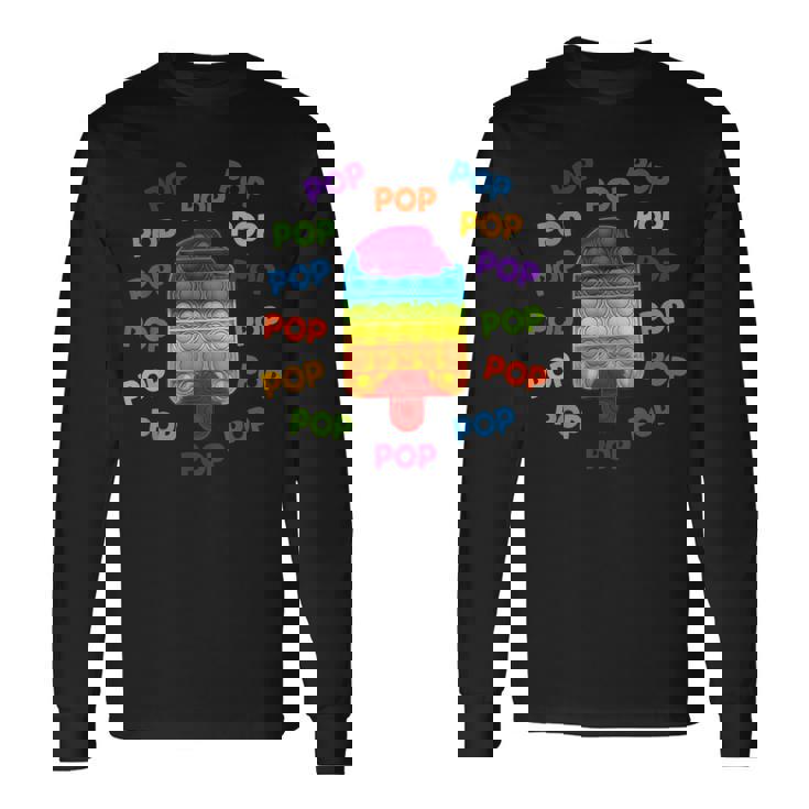 キッズポッププッシュ&ポップポップポップポップadhdストレス解消おもちゃ 長袖Tシャツ