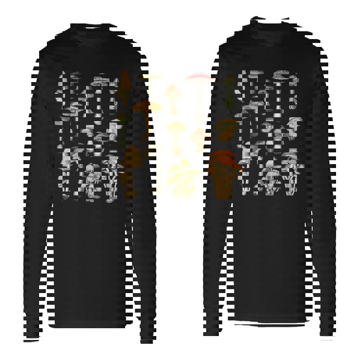 キノコ 菌類 キノコ キノコ シュルーム好き コテージコア 長袖Tシャツ