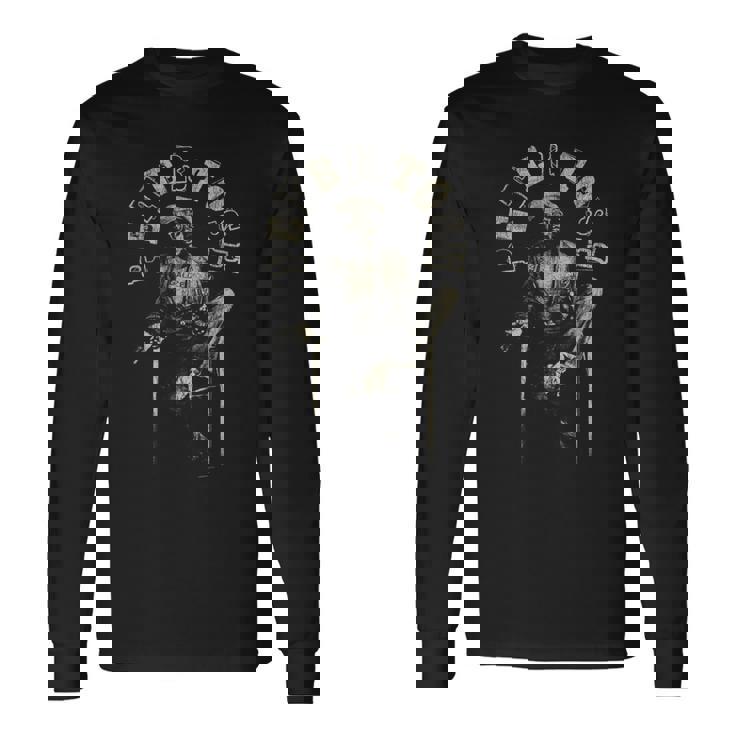 キム・ゴットレイブ・ウォーカーによる椅子に座るピーター・トッシュの写真 長袖Tシャツ