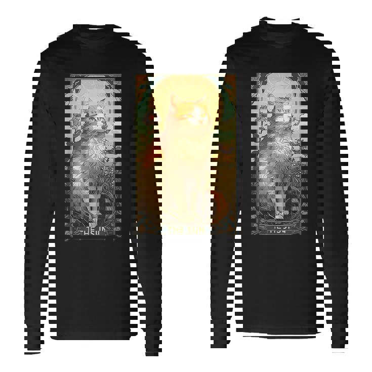 キャットタロットカード、サンタロットカード、アールヌーボーtシャツ 長袖Tシャツ