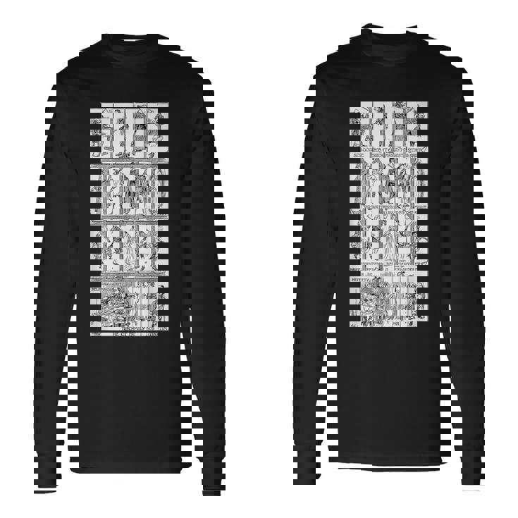 キャラクターモンタージュクリスマスキャロルtシャツ-ヴィンテージスクルージ 長袖Tシャツ