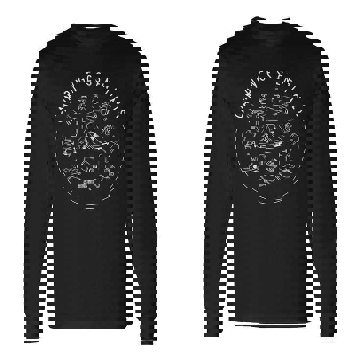 キャンピングエッセンシャル ボンファイアテント キャンプ愛好家 長袖Tシャツ