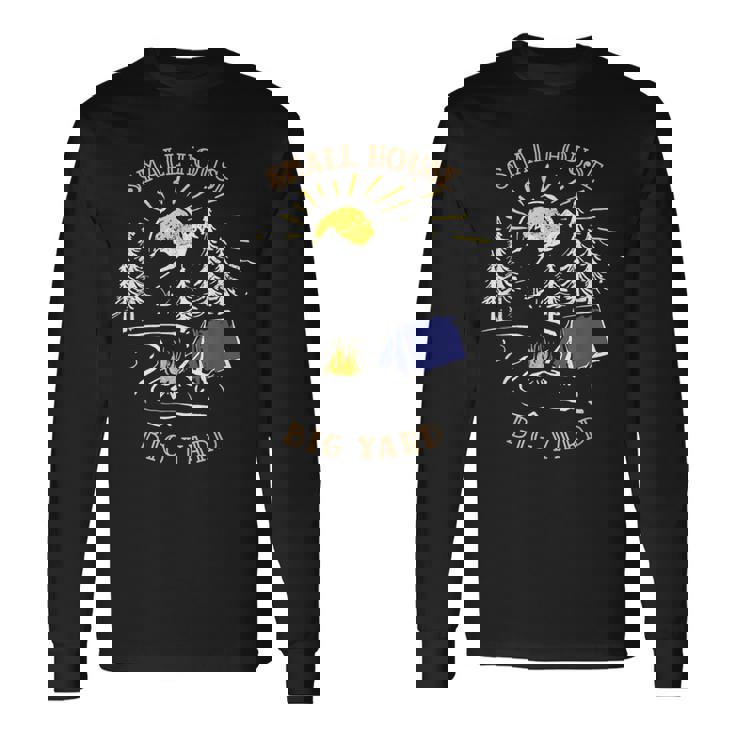 キャンプ スモールハウス ビッグヤード 山岳 キャンプファイヤー テント キャンプ 長袖Tシャツ ギフトのアイデア