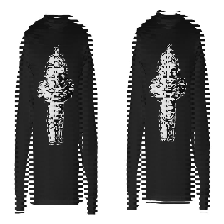 キューピー ベビー スケルトン ゾンビ 長袖Tシャツ