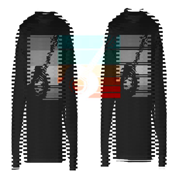 ギター レトロスタイル ビンテージ 長袖Tシャツ