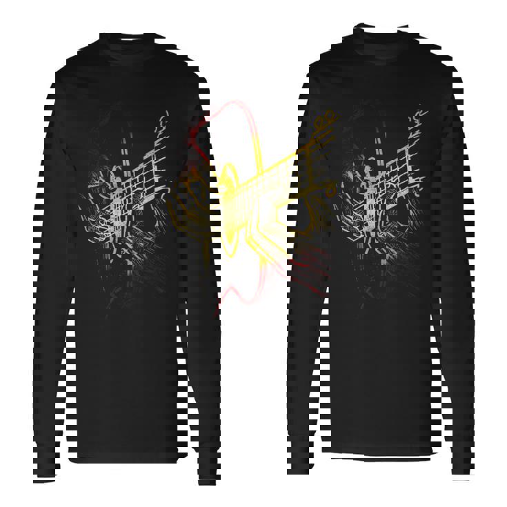 ギターシャツ アコースティックギター ヴィンテージギター 長袖Tシャツ