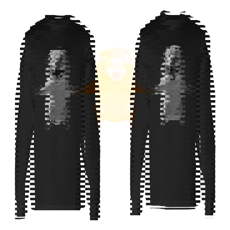 クオッカ・ビー・クオッカ クオッカとハッピー・スマイル 長袖Tシャツ