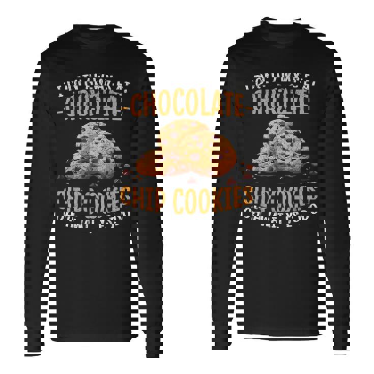 クッキーデザイン 面白いチョコレートチップクッキー 長袖Tシャツ