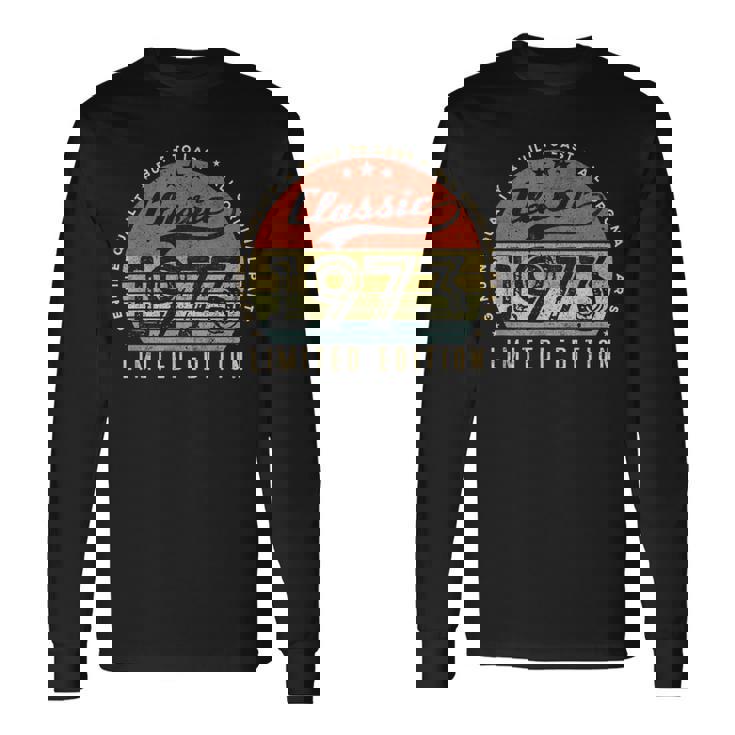 クラシック 1973 限定版 ヴィンテージ 1973年生まれのレトロな誕生日。 長袖Tシャツ