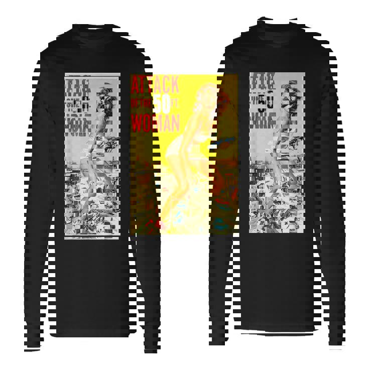 クラシック ハロウィン モンスター ポスター ホラー映画 長袖Tシャツ