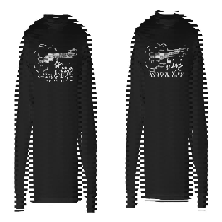 クラシックギターの引用音楽が私の初恋だった 長袖Tシャツ ギフトのアイデア