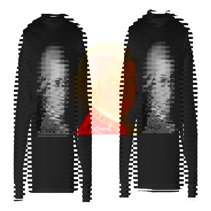クラシック作曲家 ヴォルフガング・アマデウス・モーツァルト 1756-1791 長袖Tシャツ