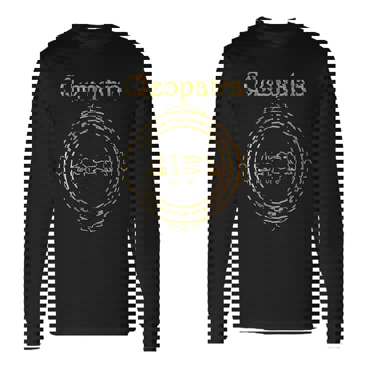 クレオパトラ エジプト女神ギフト 古代エジプトヒエログリフ 長袖Tシャツ ギフトのアイデア