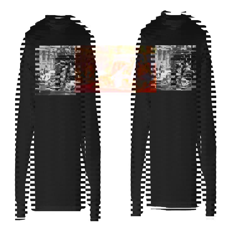 クレオパトラの毒をテストするアレクサンドル・カバネル1887 長袖Tシャツ