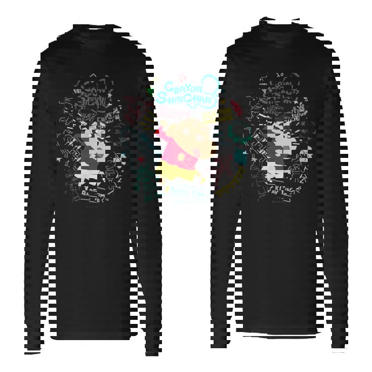 クレヨンしんちゃん しんちゃんと楽器のパーティタイム 長袖Tシャツ