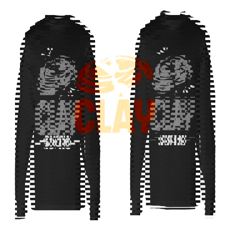 クレー射撃 トラップ からのプル ピジョン ショットガン クレー射撃 長袖Tシャツ