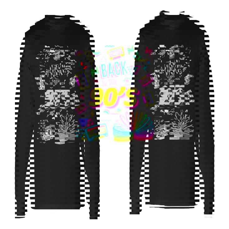 クールな90年代フォーエバー、ヴィンテージレトロバックトゥ90年代のグラフィックデザイン。 長袖Tシャツ