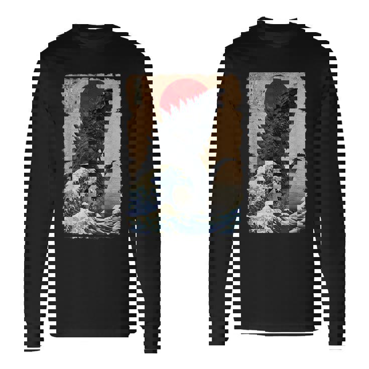 クールなアニメレトロヴィンテージtシャツ日本服スタッフメンズレディース。 長袖Tシャツ