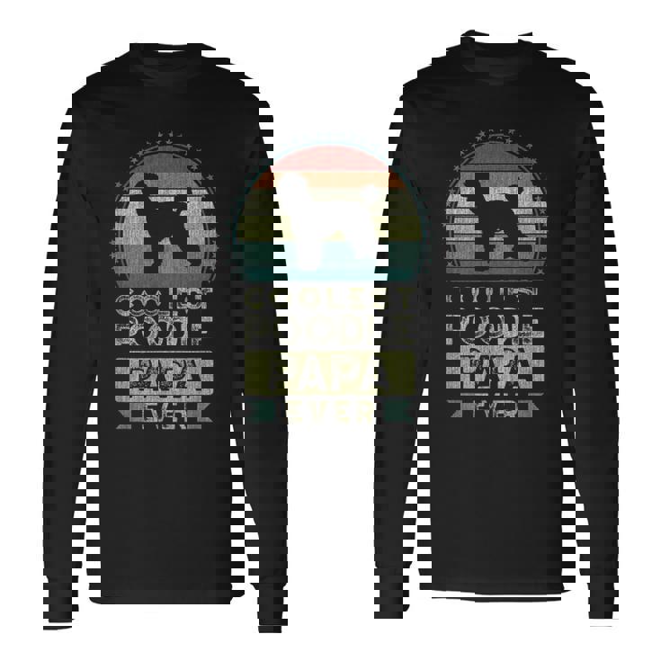 クールなプードル・パパ、父の日 長袖Tシャツ