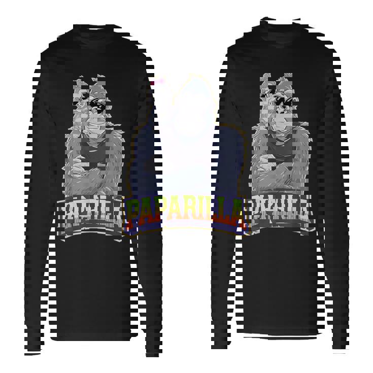 クール・パパ・ゴリラ 父娘ゴリラ 長袖Tシャツ