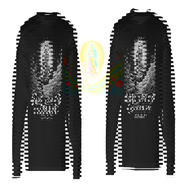 グアダルーペの聖母マリアカトリック 長袖Tシャツ